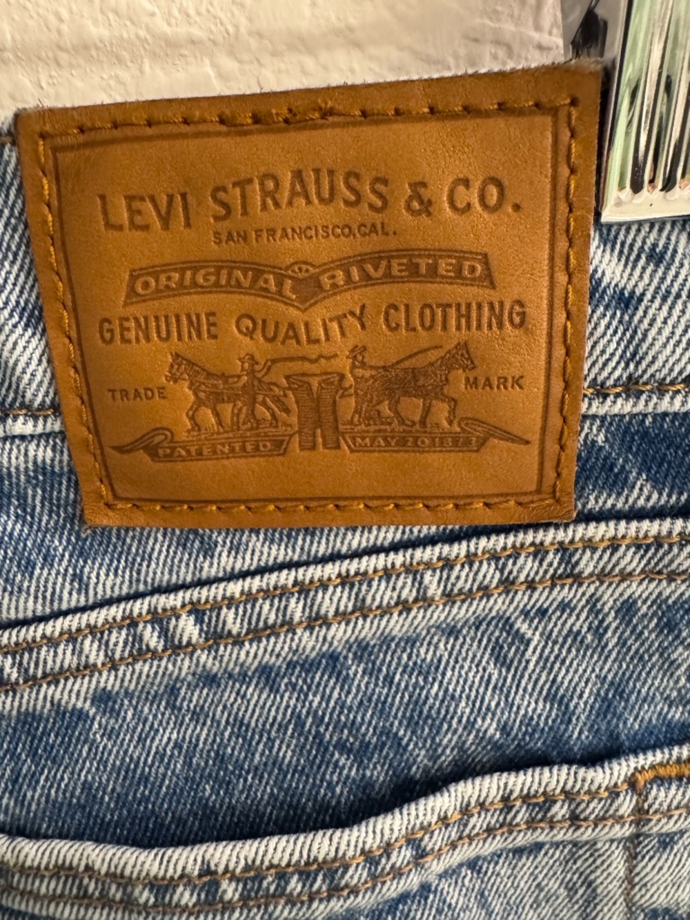 Levi's Wedgie Straight Space to Think Jeans, Size:26, Color: Blue - Picture 4 of 6
